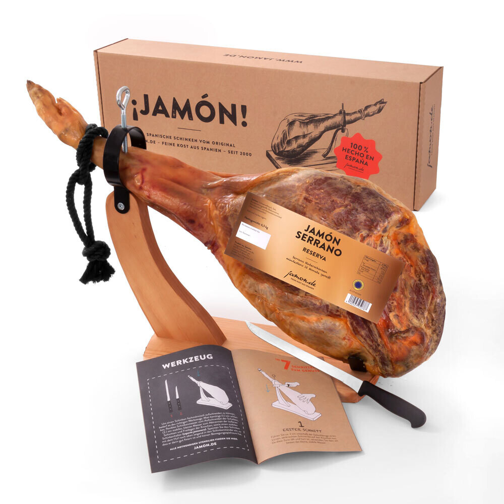 SERRANO GESCHENK BOX MIT ZUBEHÖR  6.5 KG ( GRATIS VERSAND )