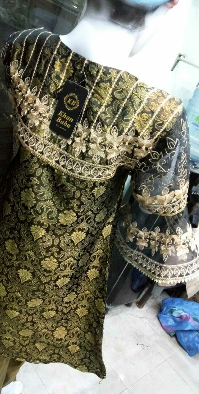 FABRIC: Jamawar + Tissue with back Embroidery