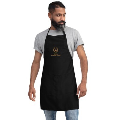 Olivia's Embroidered Black Cooking Apron