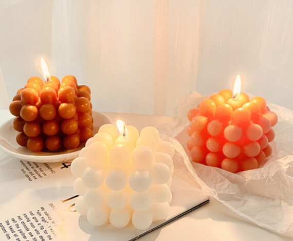 Luxury Aromatherapy Bubble-Cube Wax Candle Set