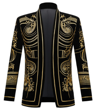 Luxury Hot Gold Embroidery Blazer