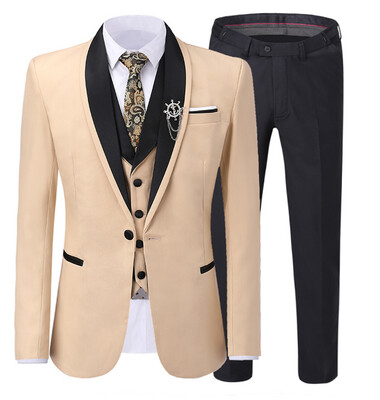 Luxurious Masculino Casual Men's 3 Piece Suit