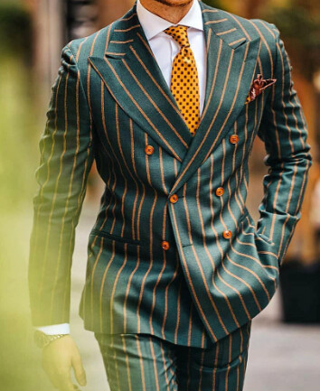 Gentleman Pin Strip Business Blazer