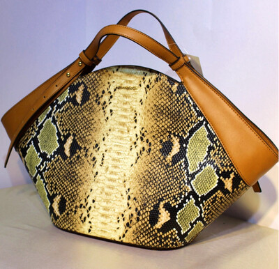 Luxury Tote Python Style Handbag