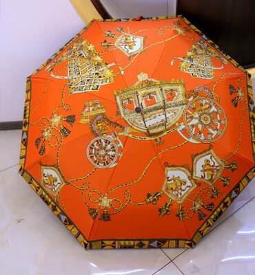 Luxury Design Golf Umbrella | Orange and Gold