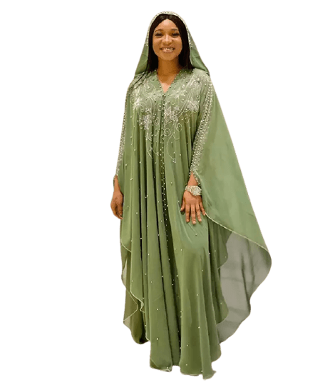 Luxury Afro-Middle Eastern Hooded Abaya