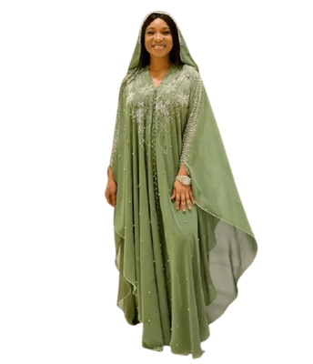 Luxury Afro-Middle Eastern Hooded Abaya