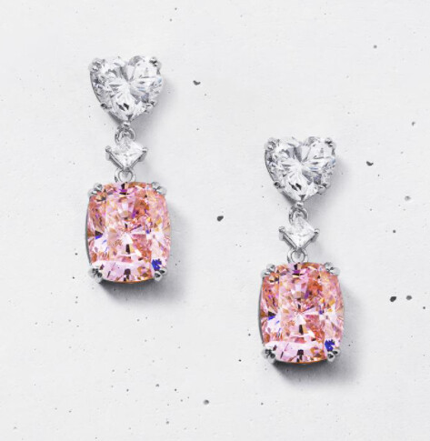 Heart Box Drop Earrings