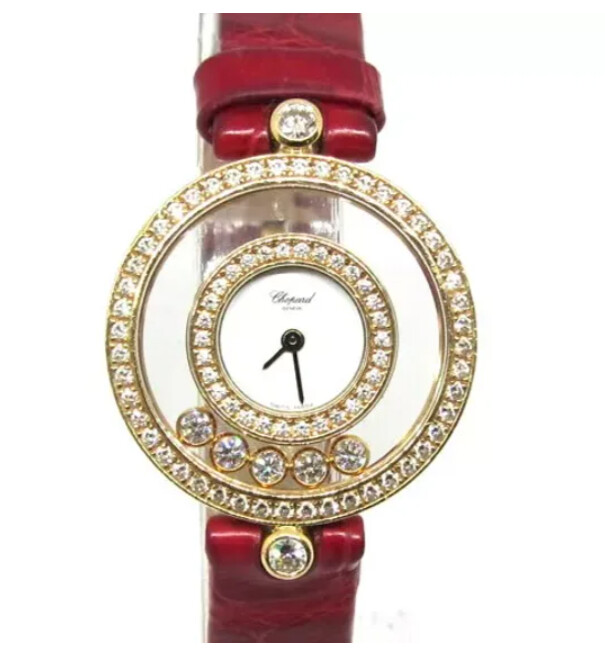 Chopard Happy Diamonds Ladies Watch | Lizard Red