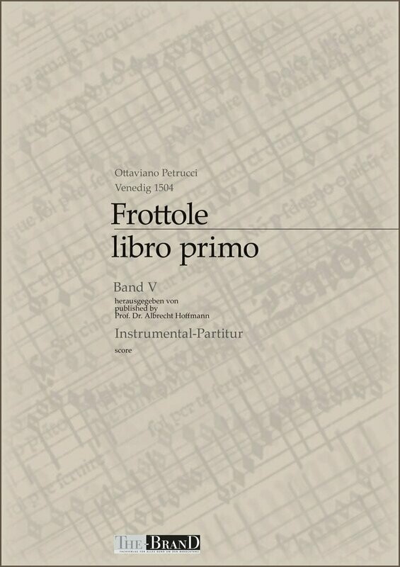 Frottole V - Instumental-Partitur