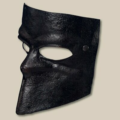 Bauta nera di cuoio - Leder-Maske - per il Carnevale