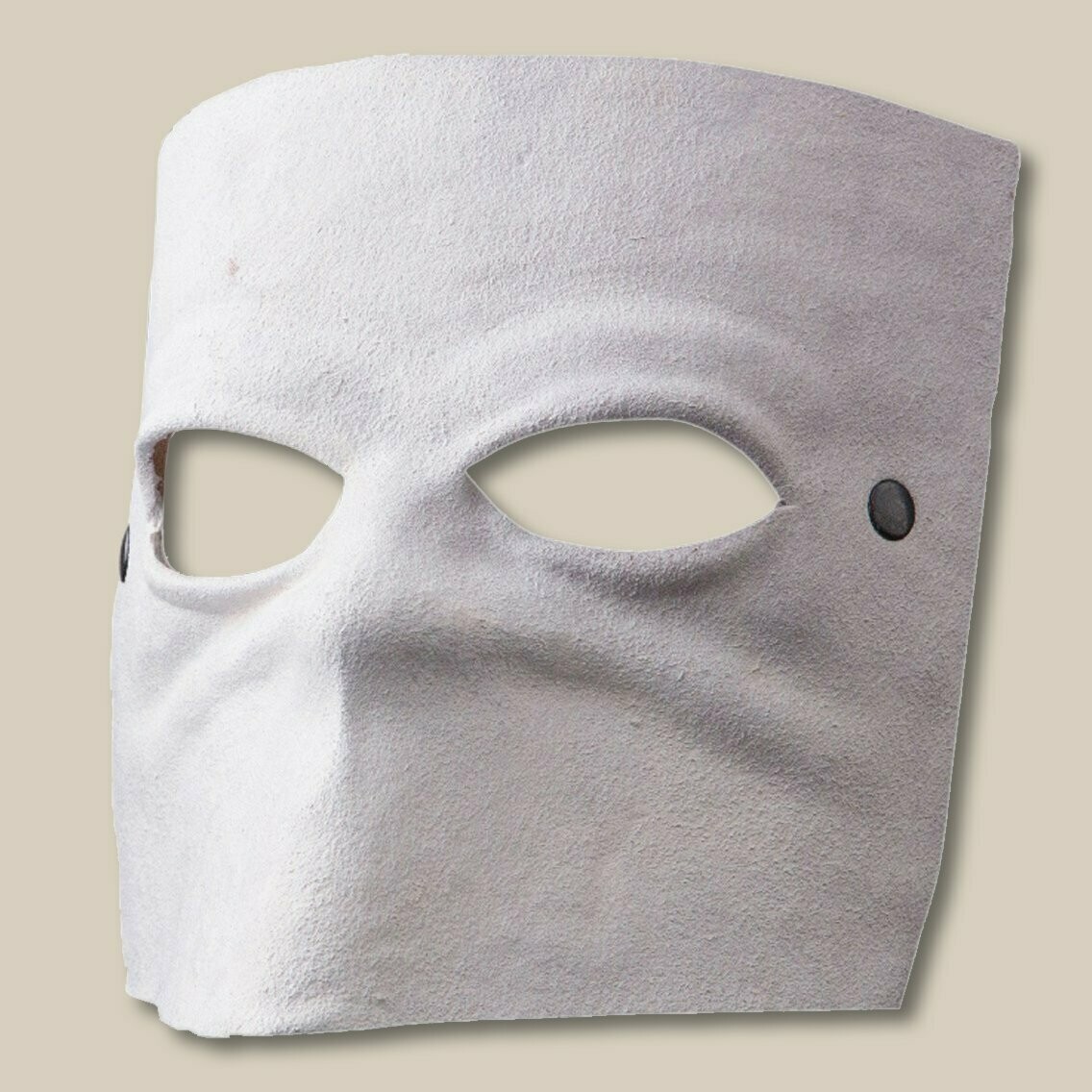 Bauta bianca di cuoio - Leder-Maske - per il Carnevale
