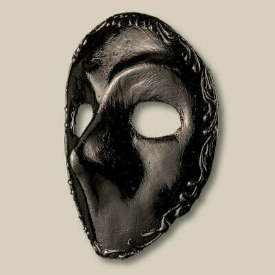 Moretta nera di cartapesta - Leder-Maske - per il Carnevale