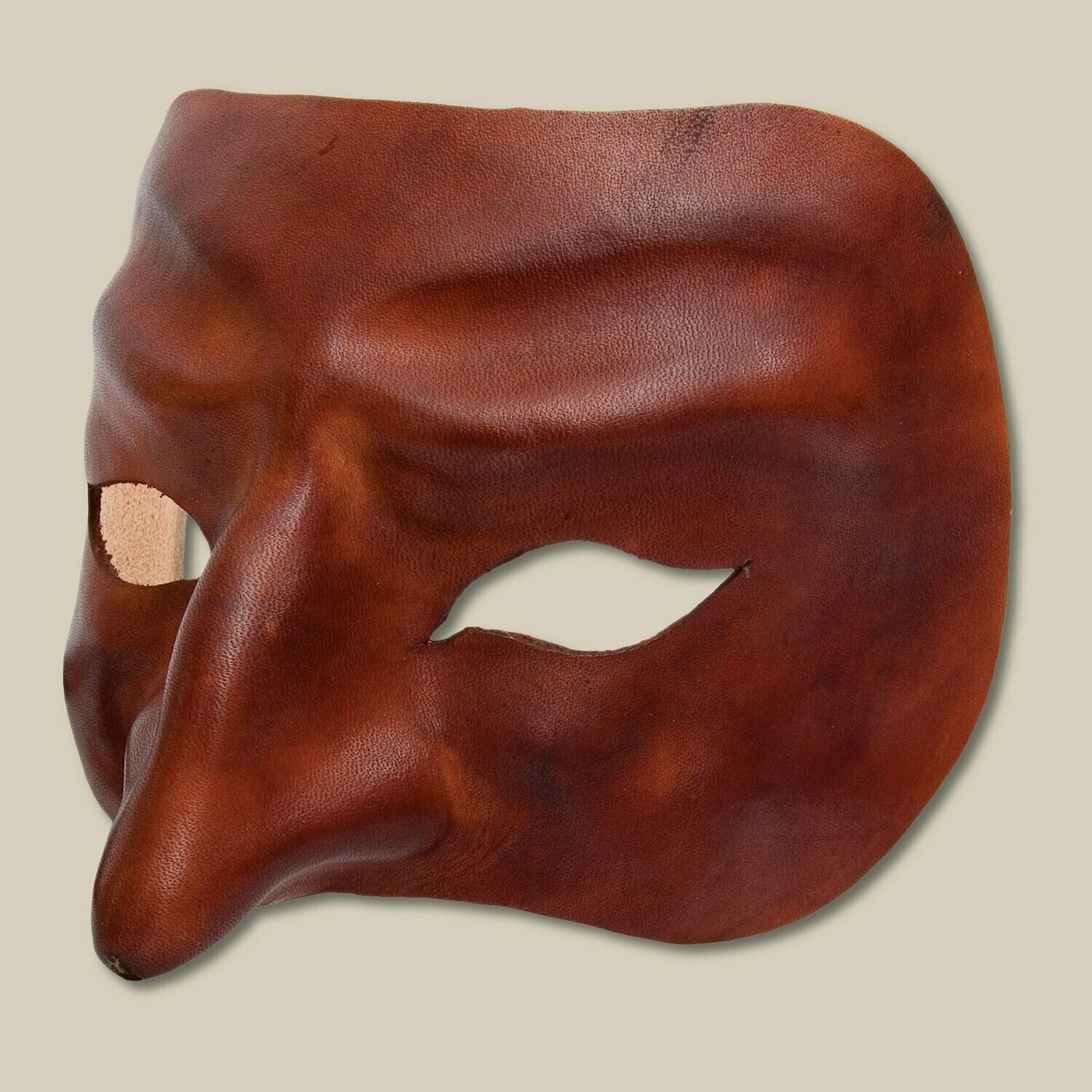 Pantalone marrone de cuoio per la Commedia dell' Arte - Ledermaske