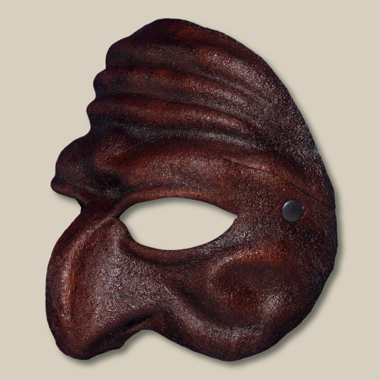 Pulcinella marrone di cuoio per la Commedia dell'Arte - Leder-Maske