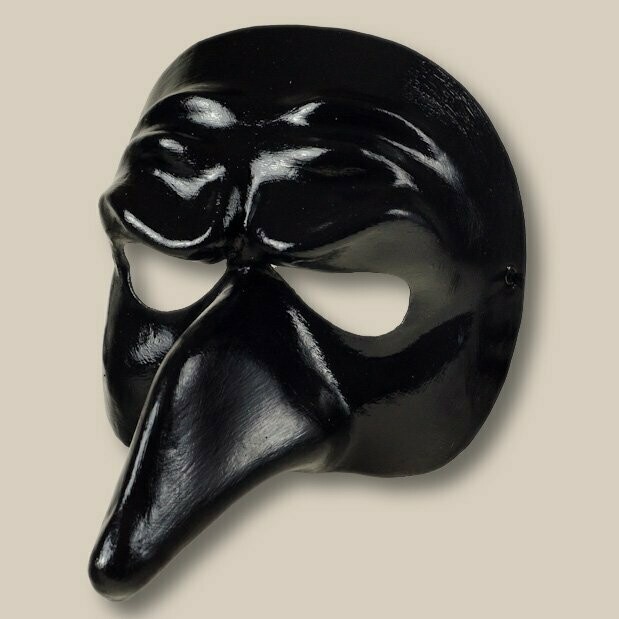 Capitano nero di cartapesta per la Commedia dell' Arte - mask Capitano nero di cartapesta per la Commedia dell' Arte - mask