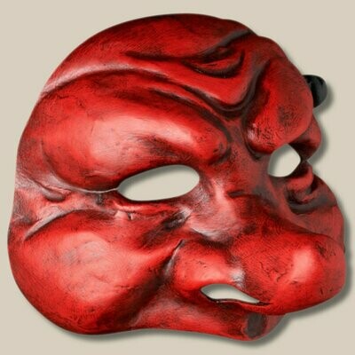 Capitano rosso di cartapesta per la Commedia dell' Arte - Mask