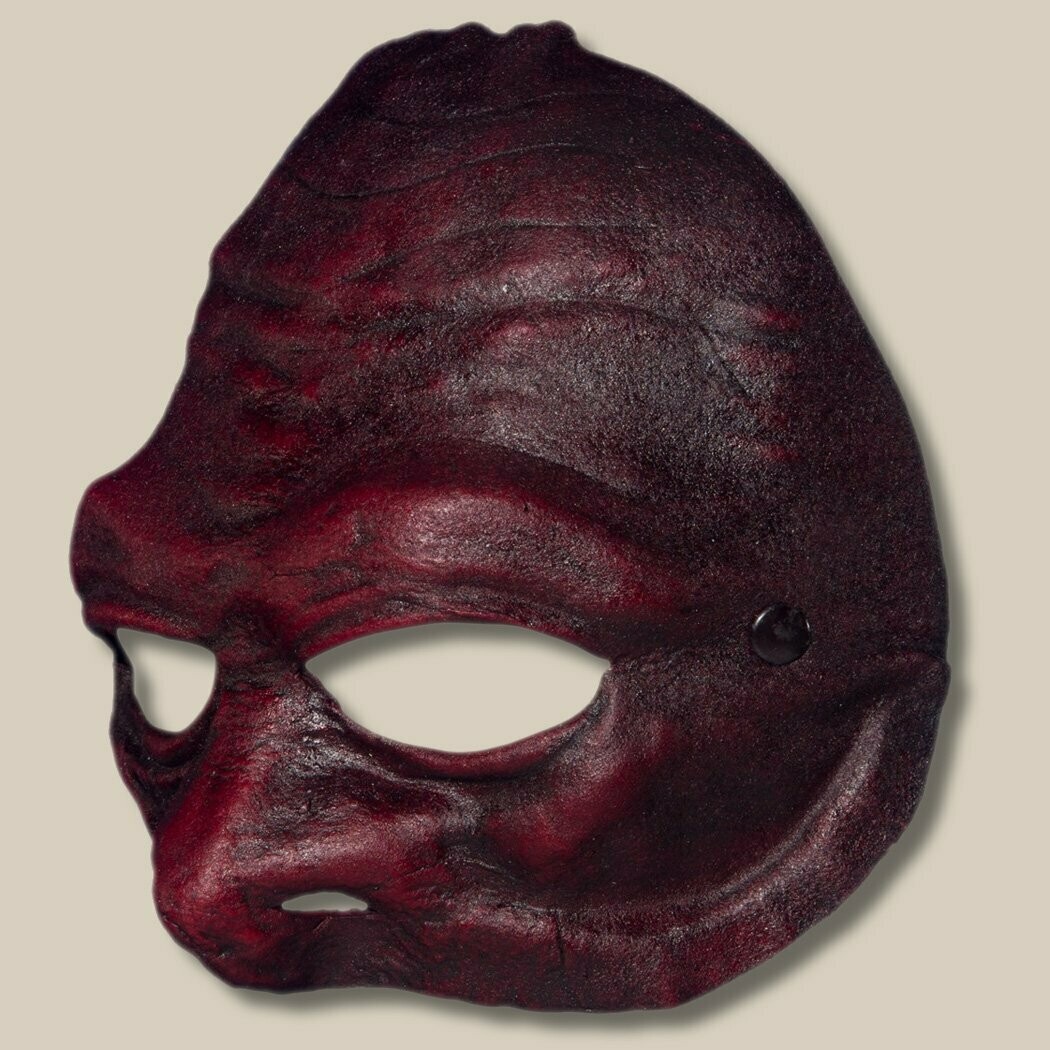 Brighella rosso di cuoio per la Commedia dell'Arte - Ledermaske