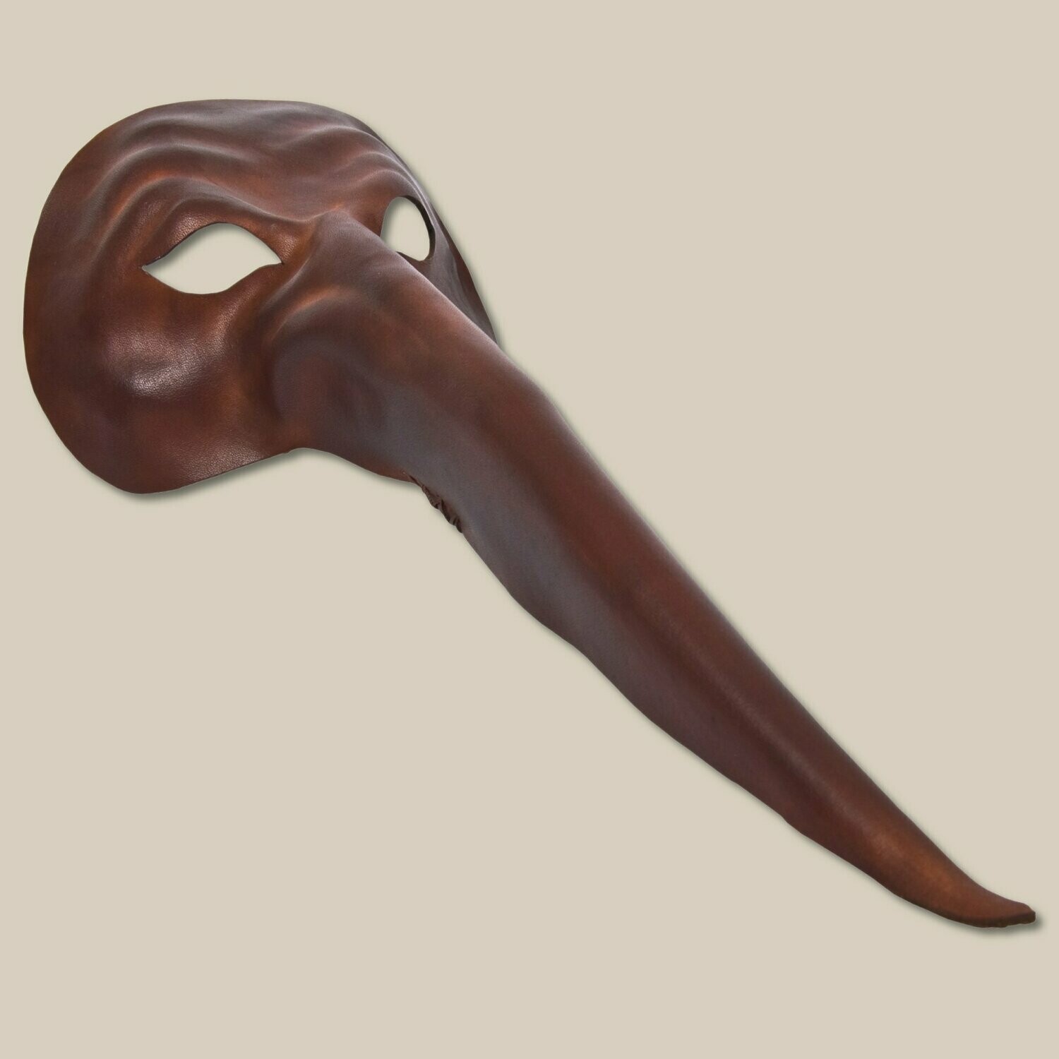 Zanni marrone grande per la Commedia dell'Arte - Ledermaske