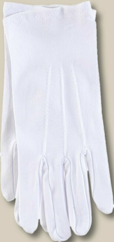 Herrenhandschuhe mit Biese, 1780-1920, L