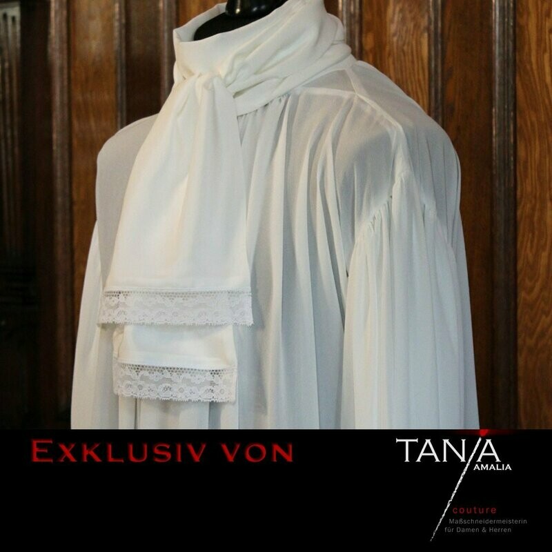 Man-Silk shirt incl. Jabot - 1720 - 1790 Man-Silk shirt incl. Jabot - 1720 - 1790