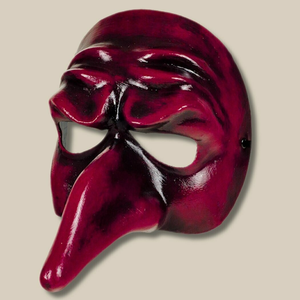 Capitano rosso di cartapesta per la Commedia dell' Arte - Maske