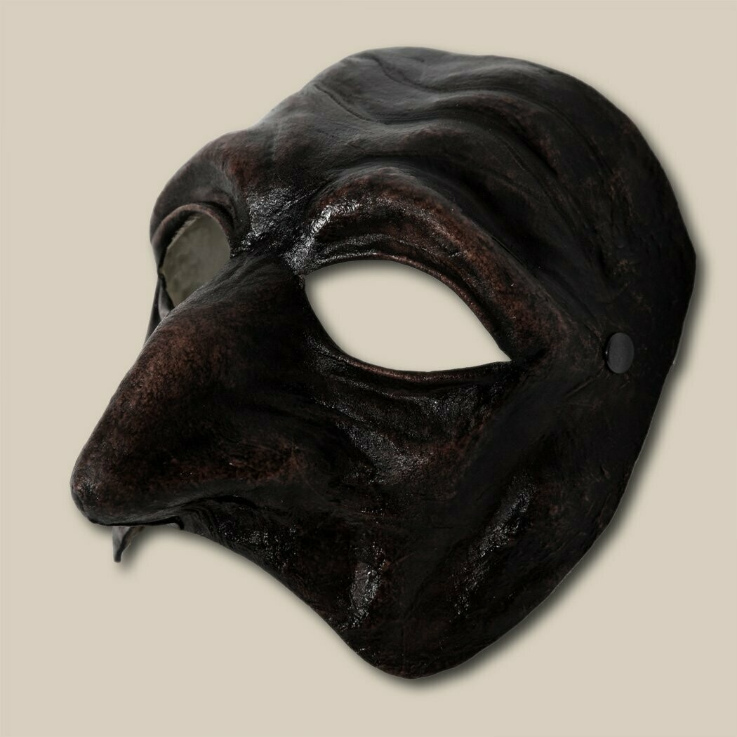 Pantalone nero di cuoio per la Commedia dell'Arte - Ledermaske