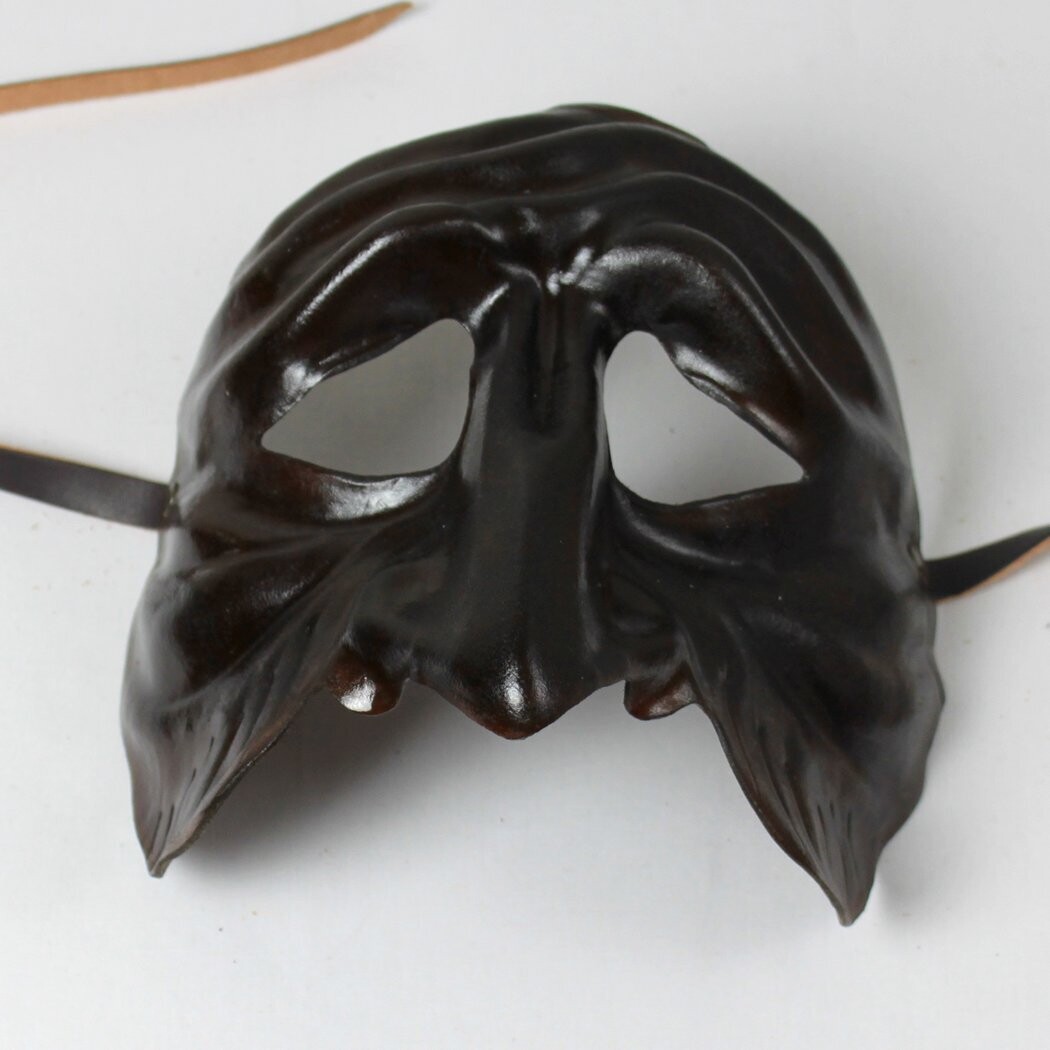 Pantalone marrone di cuoio per la Commedia dell' Arte - Ledermaske