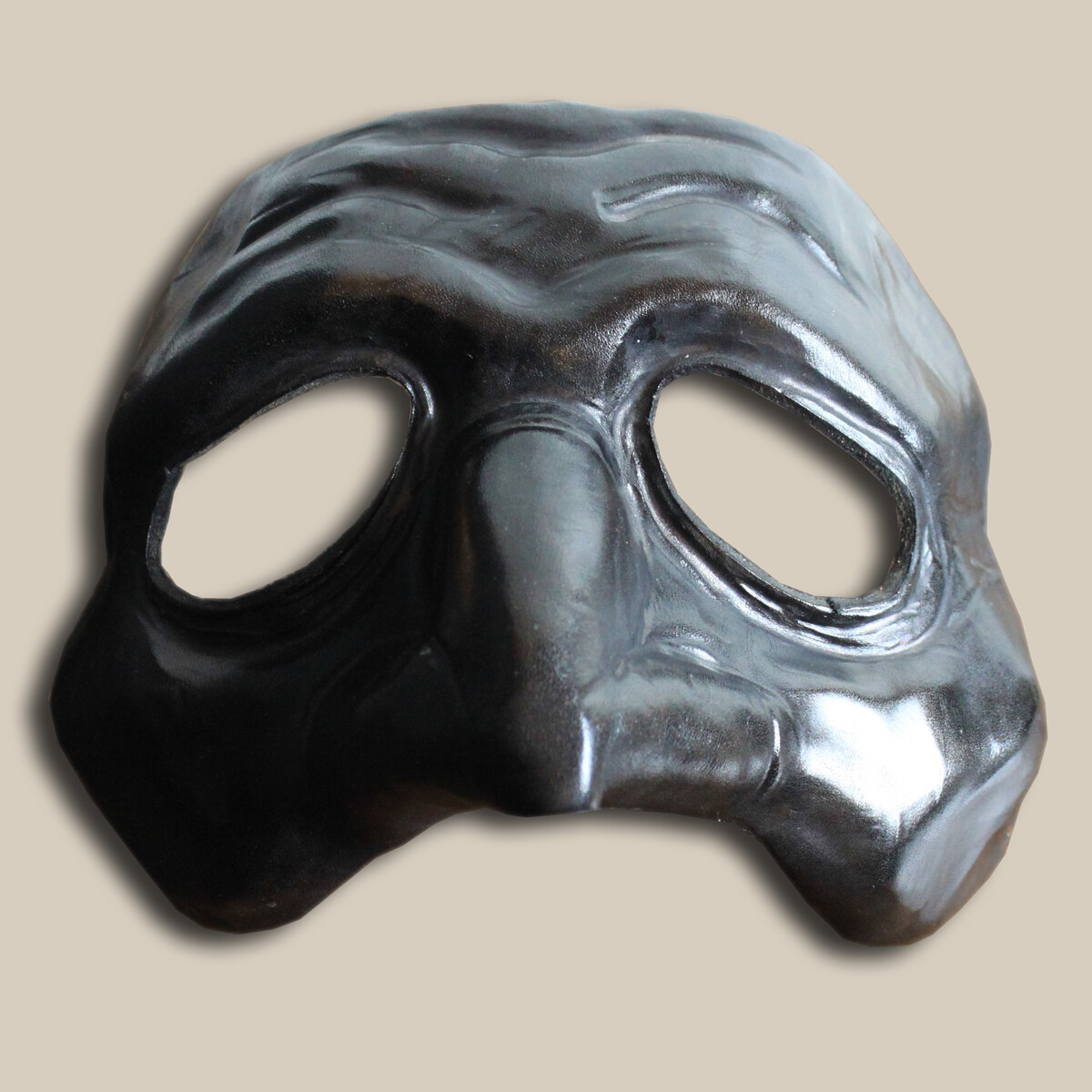 Pantalone nero di cuoio per la Commedia dell' Arte - Ledermaske
