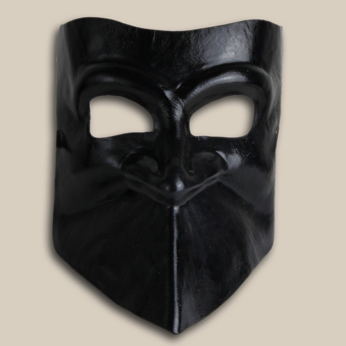 Bauta nera di cuoio - Leder-Larve - per il Carnevale
