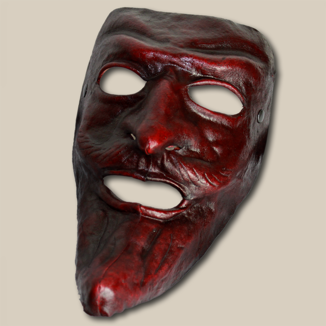 Pantalone rosso di cuoio per la Commedia dell'Arte - Ledermaske