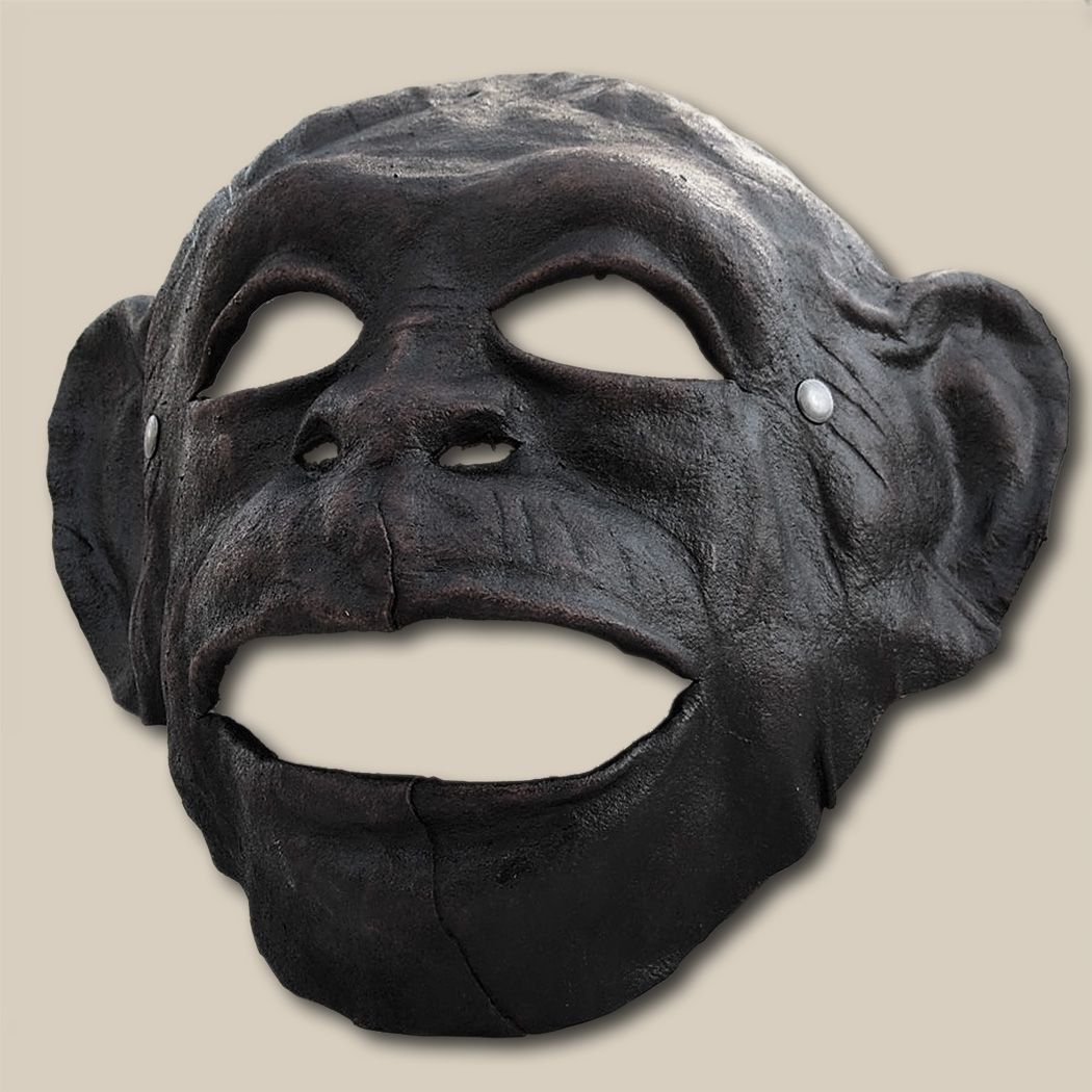 Affe - Scimmia - Ledermaske