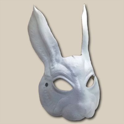 Hase - coniglio bianco - Ledermaske