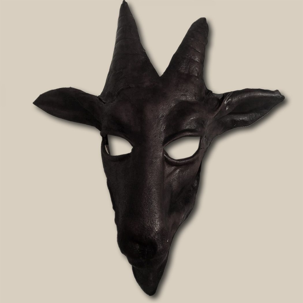 Ziege - capra nero - Ledermaske