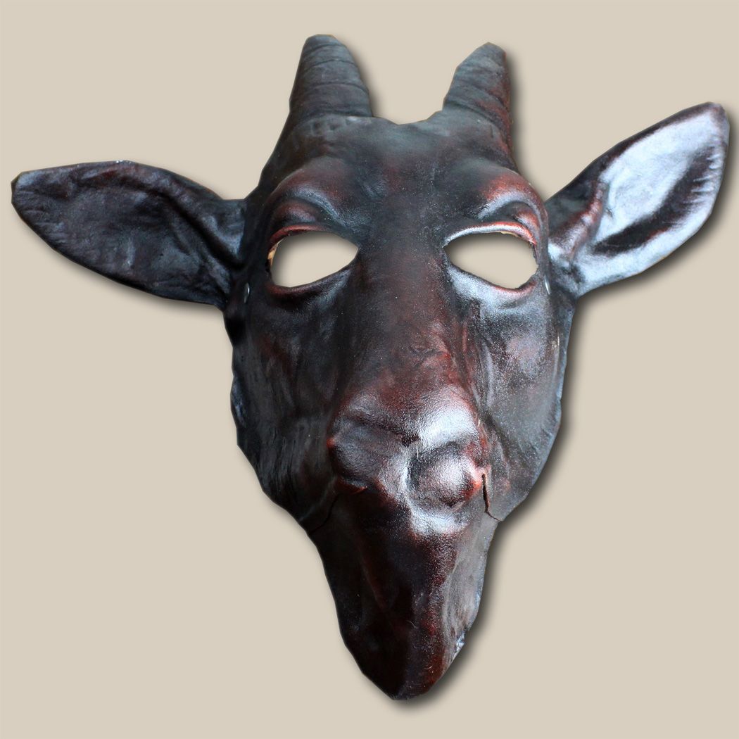 Ziege - capra marrone - Ledermaske