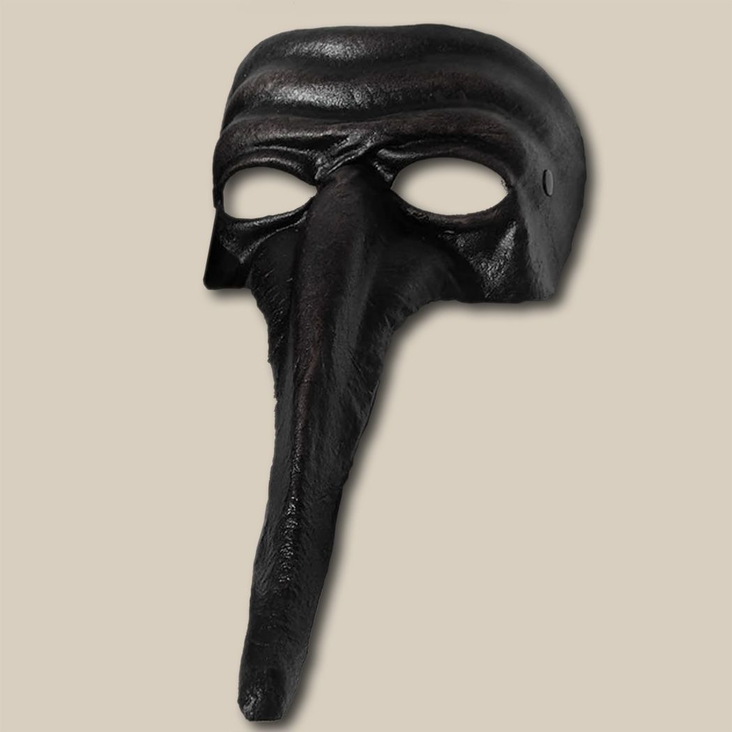 Capitano nero di cuoio per la Commedia dell'Arte - Ledermaske