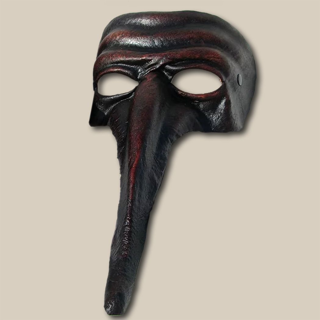 Capitano marrone di cuoio per la Commedia dell'Arte - Ledermaske