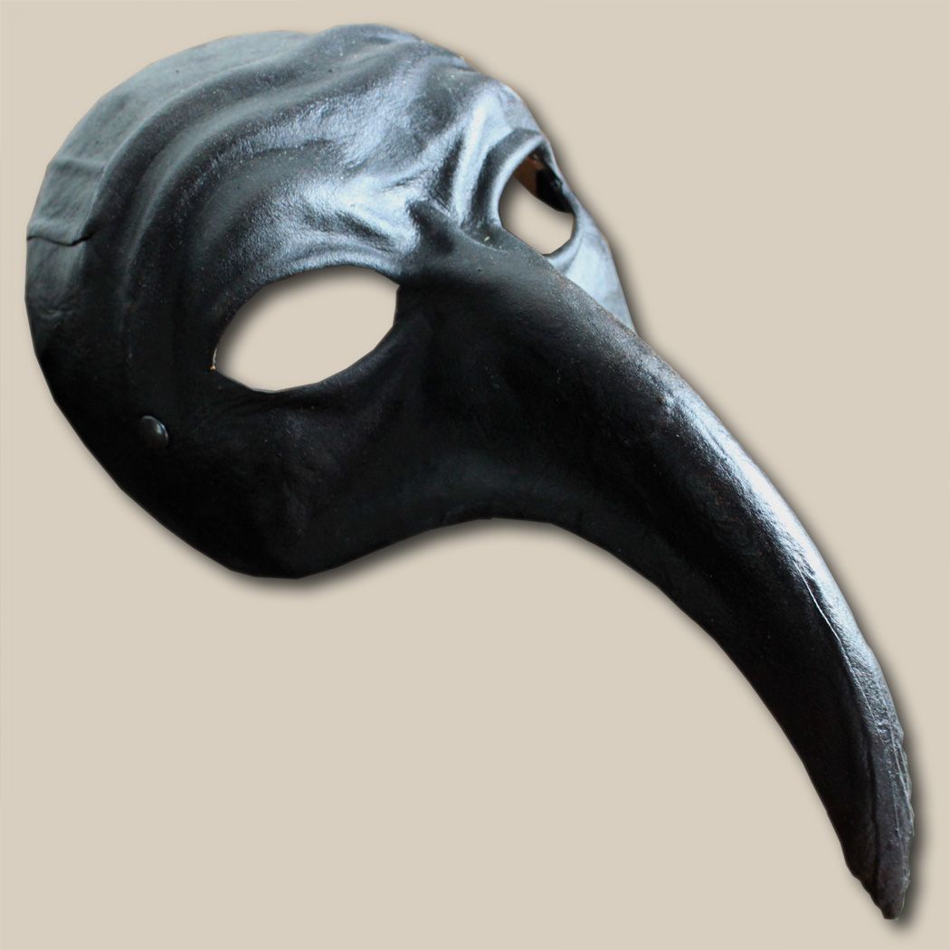 Naso Turco nero di cuoio per la Commedia dell'Arte - Ledermaske