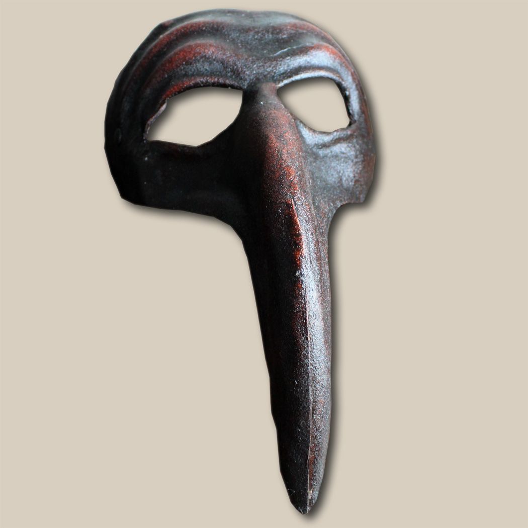 Naso Turco marrone di cuoio per la Commedia dell'Arte - Ledermaske