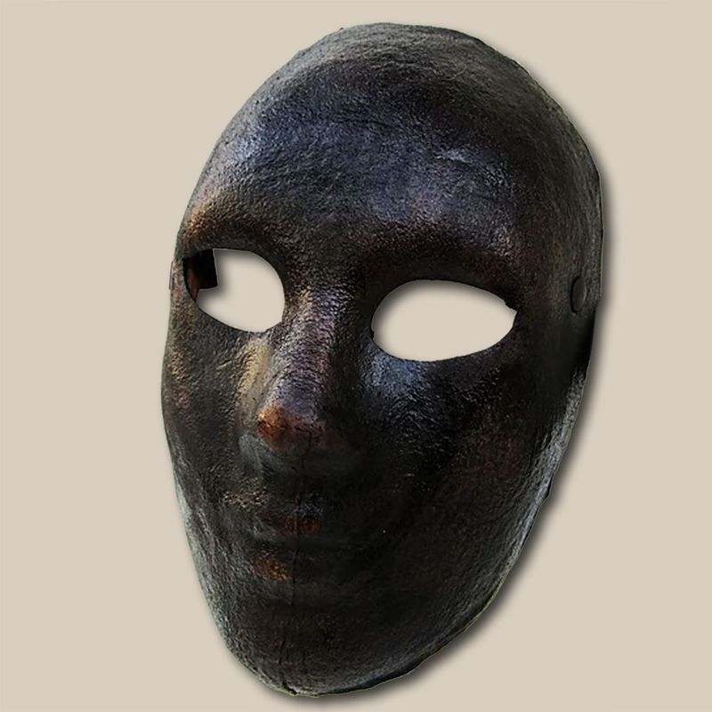 Volto venetiano nero - Leather-mask - per il Carnevale