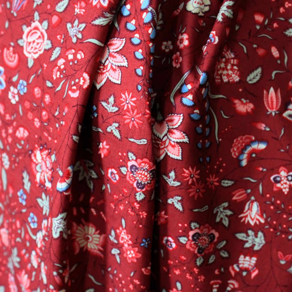 Dutch Heritage - Chintz - C. Amboise - Burgundy