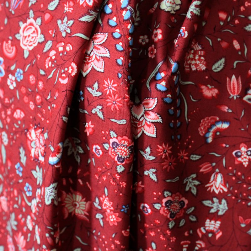 Dutch Heritage - Chintz - C. Amboise - Burgundy