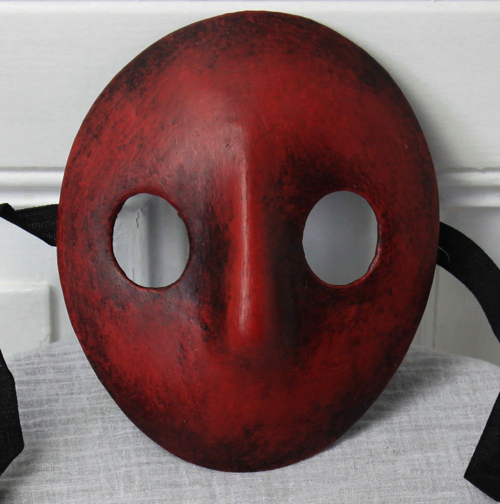 Moretta rosso - Pappmache-Larve - per il Carnevale - 1630 - 1797 Moretta rosso - Pappmache-Larve - per il Carnevale - 1630 - 1797