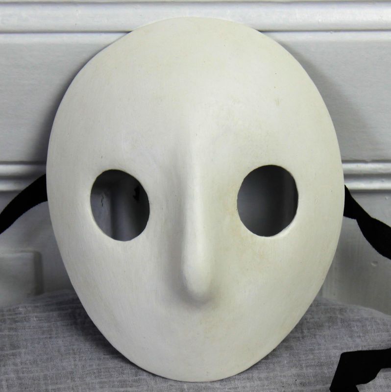 Moretta bianco - Pappmache-Larve - per il Carnevale - 1630 - 1797 Moretta bianco - Pappmache-Larve - per il Carnevale - 1630 - 1797