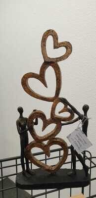 Skulptur " Herz auf Herz "