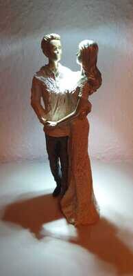 Skulptur goldfarbig "Tanzpaar"