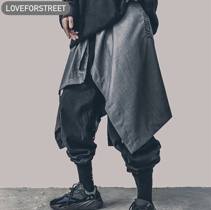 LFS // Harajuku  Black Pleated Apron Gothic Joggers