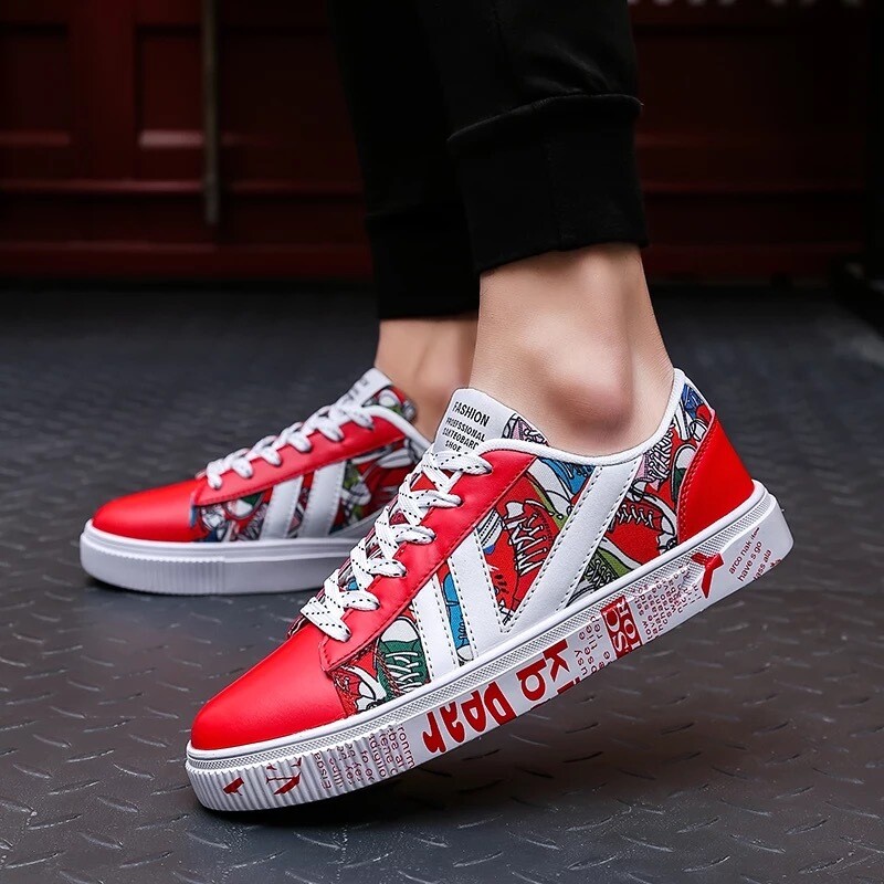 LFS// Graffiti Mesh Comics Vulcanized Shoes