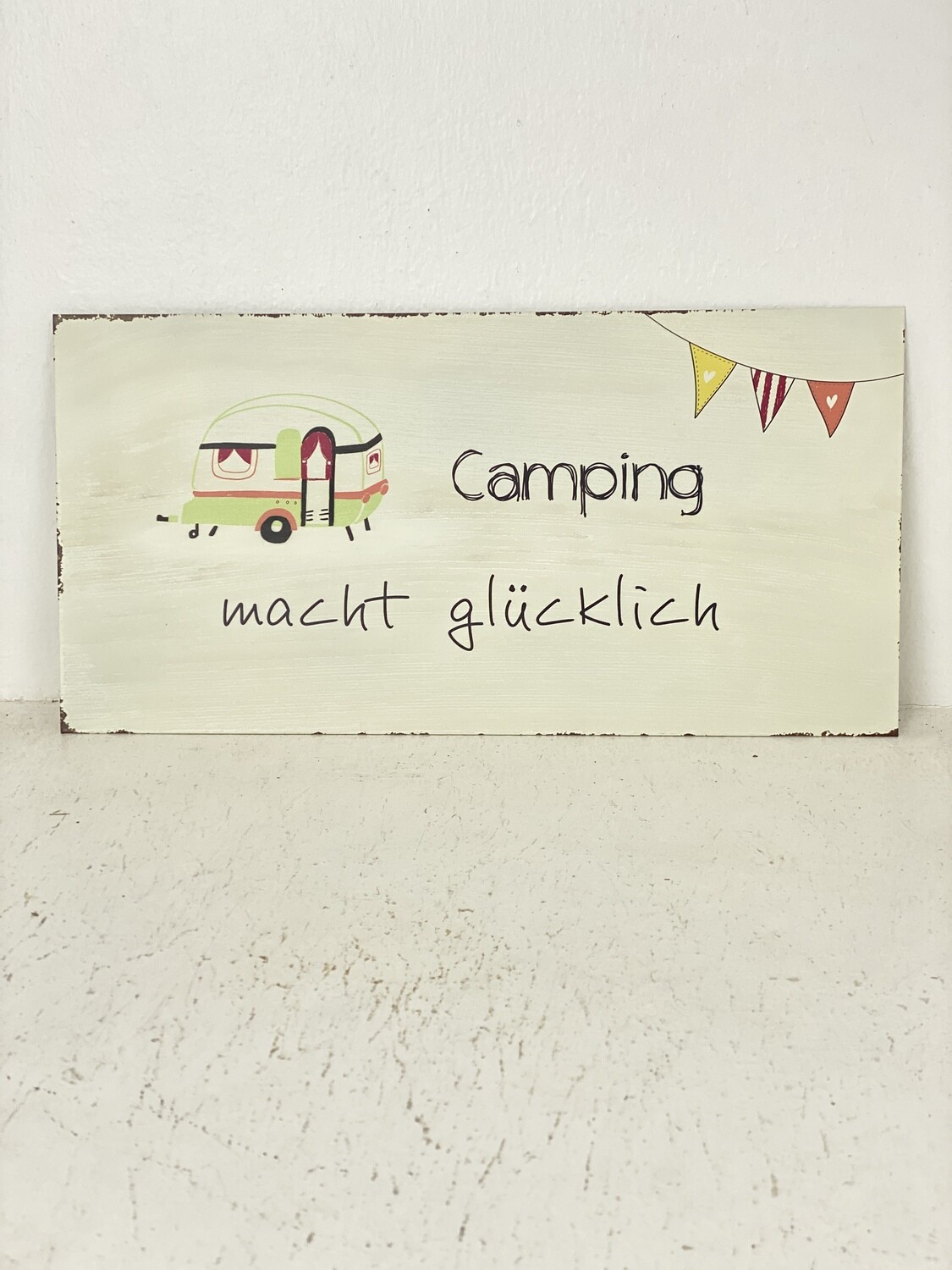 Metall Schild Motiv "Camping macht glücklich"