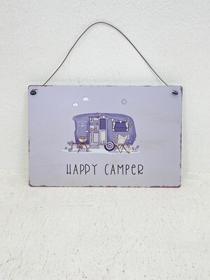 Metall Schild Motiv "Happy Camper"